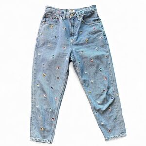 Tommy Jeans Embroidered High Rise Tapered Jeans – Size 27x28